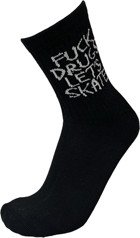 HEROIN FUCK DRUGS CREW SOCK BLACK