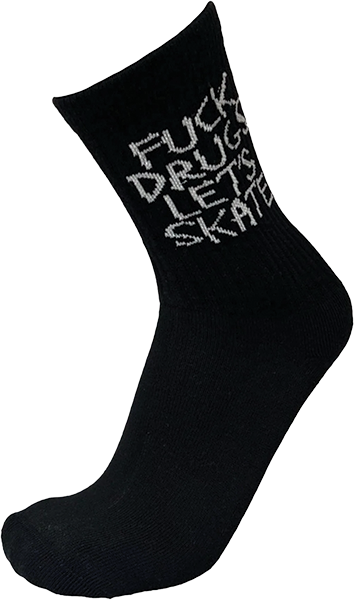 HEROIN FUCK DRUGS CREW SOCK BLACK
