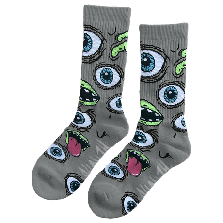 HEROIN MUTANT CREW SOCKS GREY