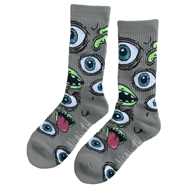 HEROIN MUTANT CREW SOCKS GREY