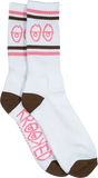 KROOKED EYES CREW SOCK WHITE/BROWN/PINK