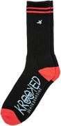 KROOKED OG BIRD EMB CREW SOCK BLK/RED/BLU