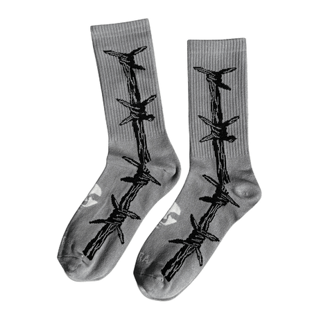 OPERA BARBWIRE CREW SOCKS GREY 1PR