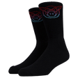PIG PIG HEAD FADE CREW SOCK BLACK