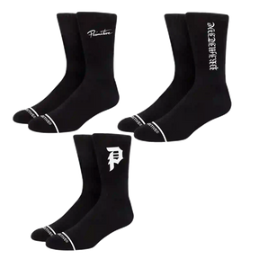 PRIMITIVE CORE LOGO 3-PACK SOCKS BLACK