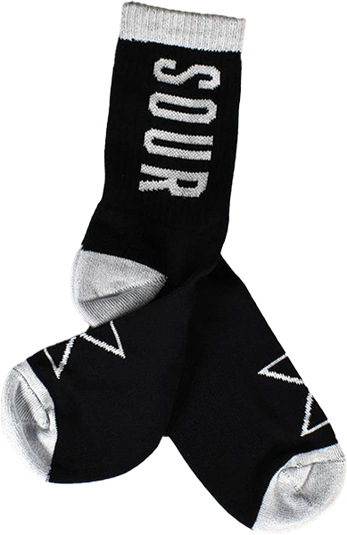 SOUR LOGO CREW SOCKS BLACK