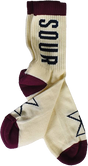 SOUR LOGO CREW SOCKS BURGUNDY