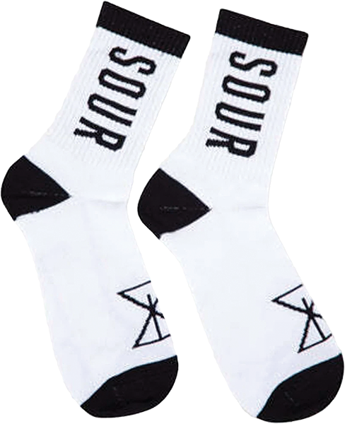 SOUR LOGO CREW SOCKS WHITE