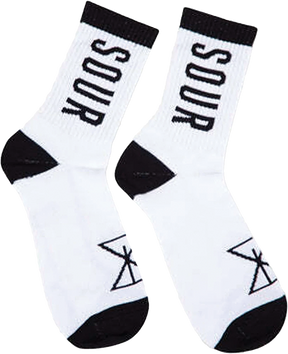 SOUR LOGO CREW SOCKS WHITE