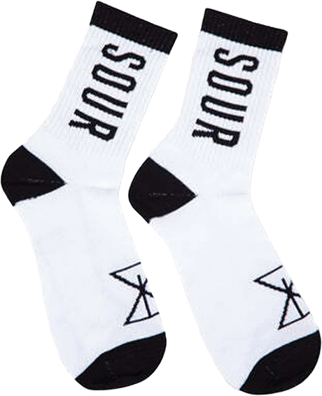 SOUR LOGO CREW SOCKS WHITE
