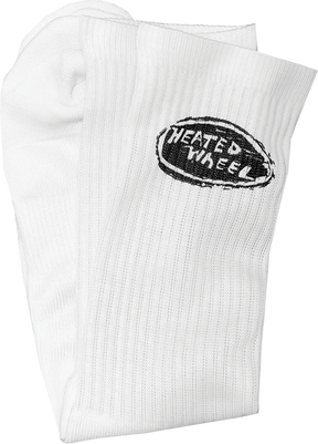 THE HEATED WHEEL OVAL CREW SOCKS WHITE 1pr