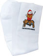 THE HEATED WHEEL SPIDER TAMER CREW SOCKS WHITE 1pr