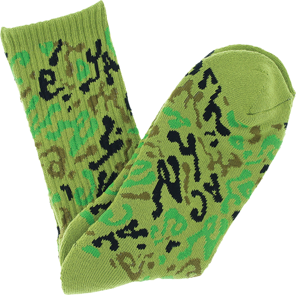 TOY MACHINE CAMO CREW SOCKS KHAKI 1pr