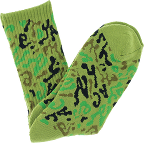 TOY MACHINE CAMO CREW SOCKS KHAKI 1pr