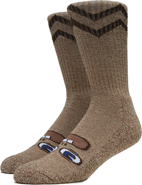 TOY MACHINE BETARD CREW SOCKS BROWN 1pr