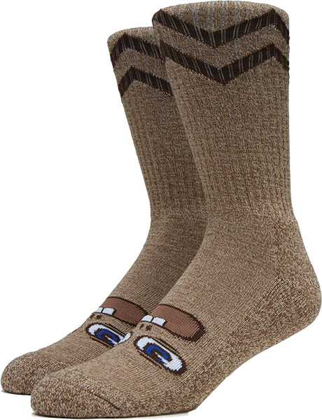 TOY MACHINE BETARD CREW SOCKS BROWN 1pr