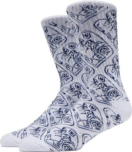 TOY MACHINE CUBIST CREW SOCKS WHITE 1pr