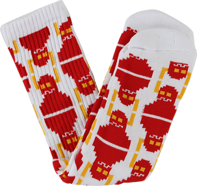 TOY MACHINE DIGI MONSTER CREW SOCKS WHITE 1pr