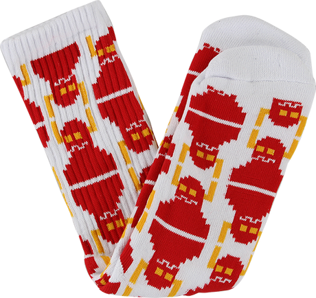 TOY MACHINE DIGI MONSTER CREW SOCKS WHITE 1pr