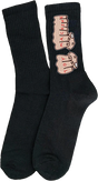 TOY MACHINE FISTS CREW SOCKS BLACK 1pr