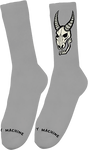 TOY MACHINE HEAVY METAL CREW SOCKS GREY 1pr