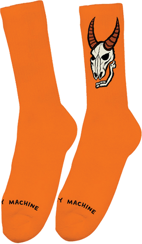 TOY MACHINE HEAVY METAL CREW SOCKS ORANGE 1pr