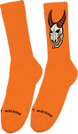 TOY MACHINE HEAVY METAL CREW SOCKS ORANGE 1pr