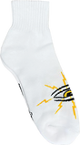 TOY MACHINE LIGHTENING EYE CREW SOCKS WHITE 1pr