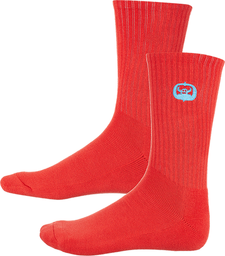 TOY MACHINE MATOKIE EMB. LOGO CREW SOCK RED 1pr