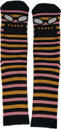 TOY MACHINE MONSTER FACE MINI STRIPE CREW SOCKS BLACK 1pr