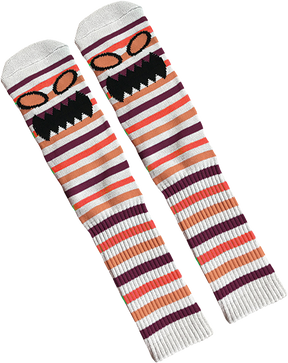 TOY MACHINE MONSTER FACE MINI STRIPE CREW SOCKS ORG 1pr