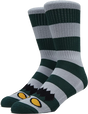 TOY MACHINE MONSTER BIG STRIPE CREW SOCKS FOREST
