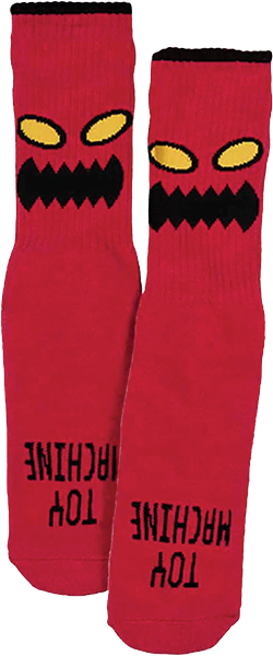TOY MACHINE MONSTER YOUTH CREW SOCKS RED