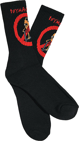 TOY MACHINE NO SCOOTER CREW SOCKS BLACK 1 pair