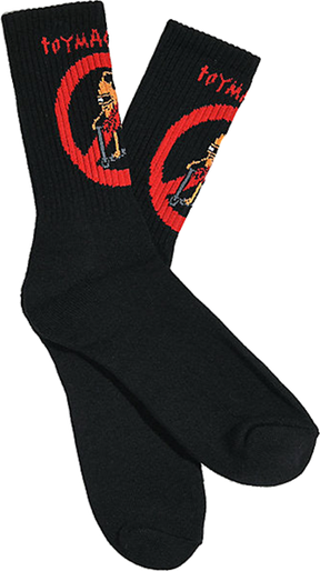 TOY MACHINE NO SCOOTER CREW SOCKS BLACK 1 pair