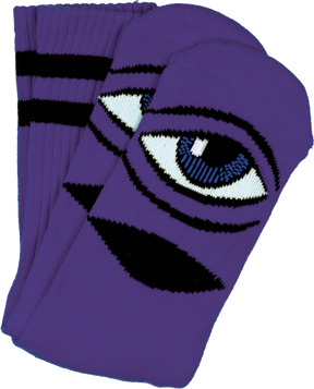 Toy Machine SECT EYE III CREW SOCKS PURPLE 1 pair