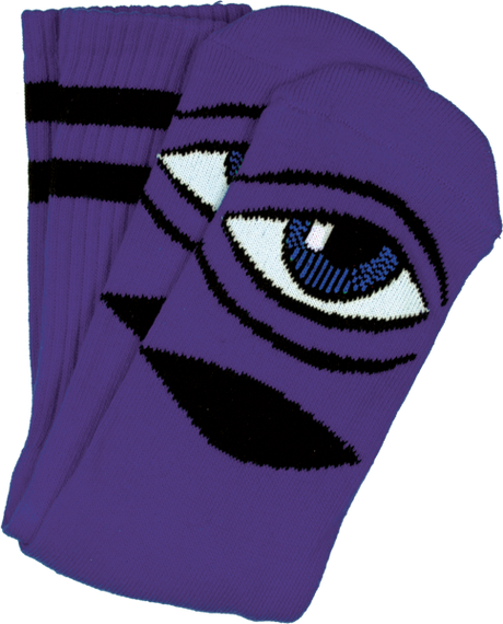 Toy Machine SECT EYE III CREW SOCKS PURPLE 1 pair