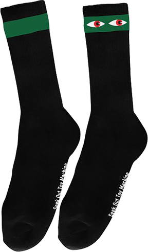 TOY MACHINE SEEK CREW SOCKS BLACK 1pr