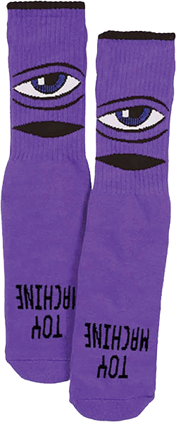 TOY MACHINE SECT EYE YOUTH CREW SOCKS PURPLE 1pair