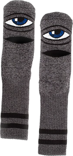 TOY MACHINE SECT EYE HEATHER CREW SOCKS BLACK 1pr