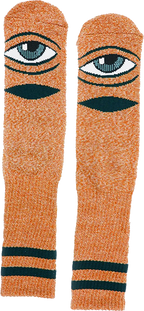 TOY MACHINE SECT EYE HEATHER CREW SOCKS ORANGE 1pr