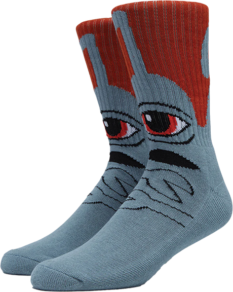 TOY MACHINE SECT HUG CREW SOCKS GREY 1pr