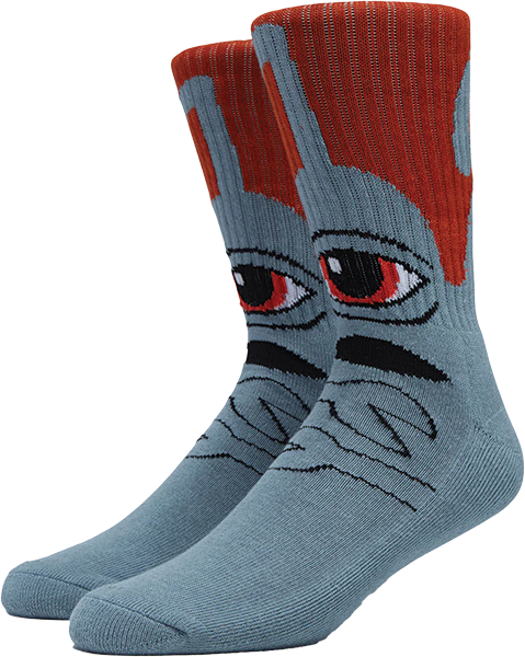 TOY MACHINE SECT HUG CREW SOCKS GREY 1pr