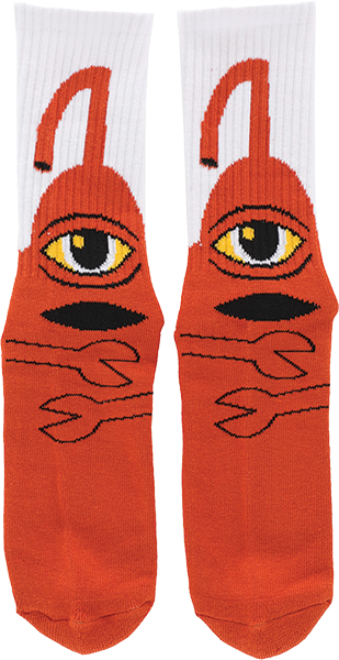 TOY MACHINE SECT HUG CREW SOCKS RUST 1pr