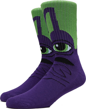 TOY MACHINE SECT HUG CREW SOCKS PURPLE 1pr