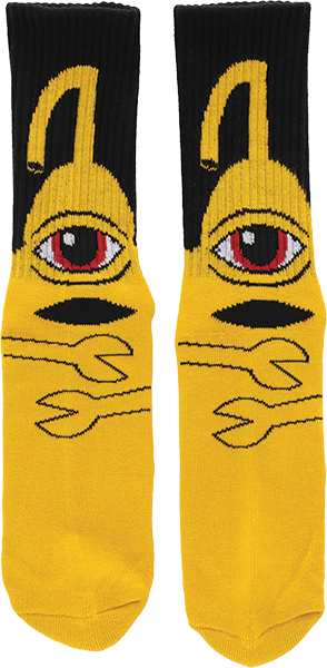 TOY MACHINE SECT HUG CREW SOCKS YELLOW 1pr