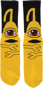 TOY MACHINE SECT HUG CREW SOCKS YELLOW 1pr