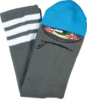 TOY MACHINE STONER SECT CREW SOCKS GREY/BLU 1 pair