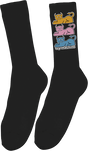 TOY MACHINE TRIPLE CAT CREW SOCKS BLACK 1pr