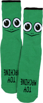 TOY MACHINE TURTLE FACE YOUTH CREW SOCKS GREEN